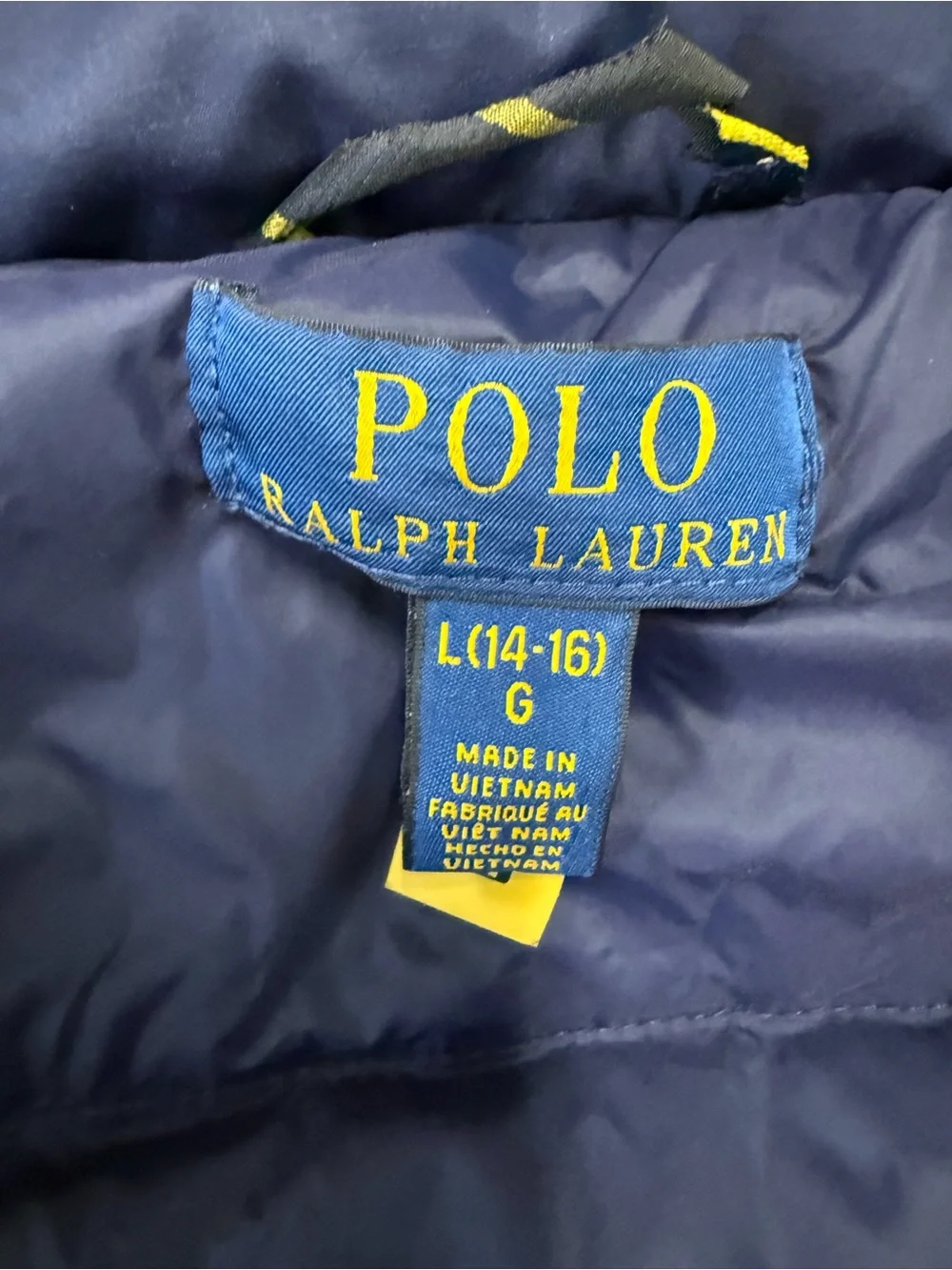 Polo Ralph Lauren Boys Ripstop Down Hooded Jacket Size 14-16 Preppy